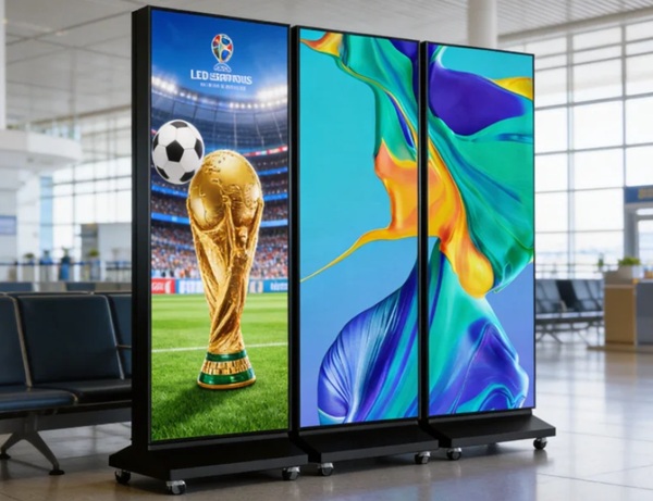 LED海報(bào)屏進(jìn)化史:從單屏到前后折疊再到左右三折疊屏 LED海報(bào)屏進(jìn)化史:從單屏到前后折疊再到左右三折疊屏