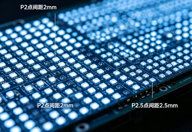P2 和 P2.5 LED 屏燈珠細節(jié)特寫對比.jpg P2 和 P2.5 LED 屏燈珠細節(jié)特寫對比.jpg