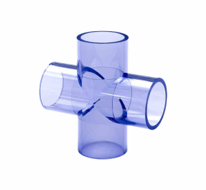UPVC透明等徑四通